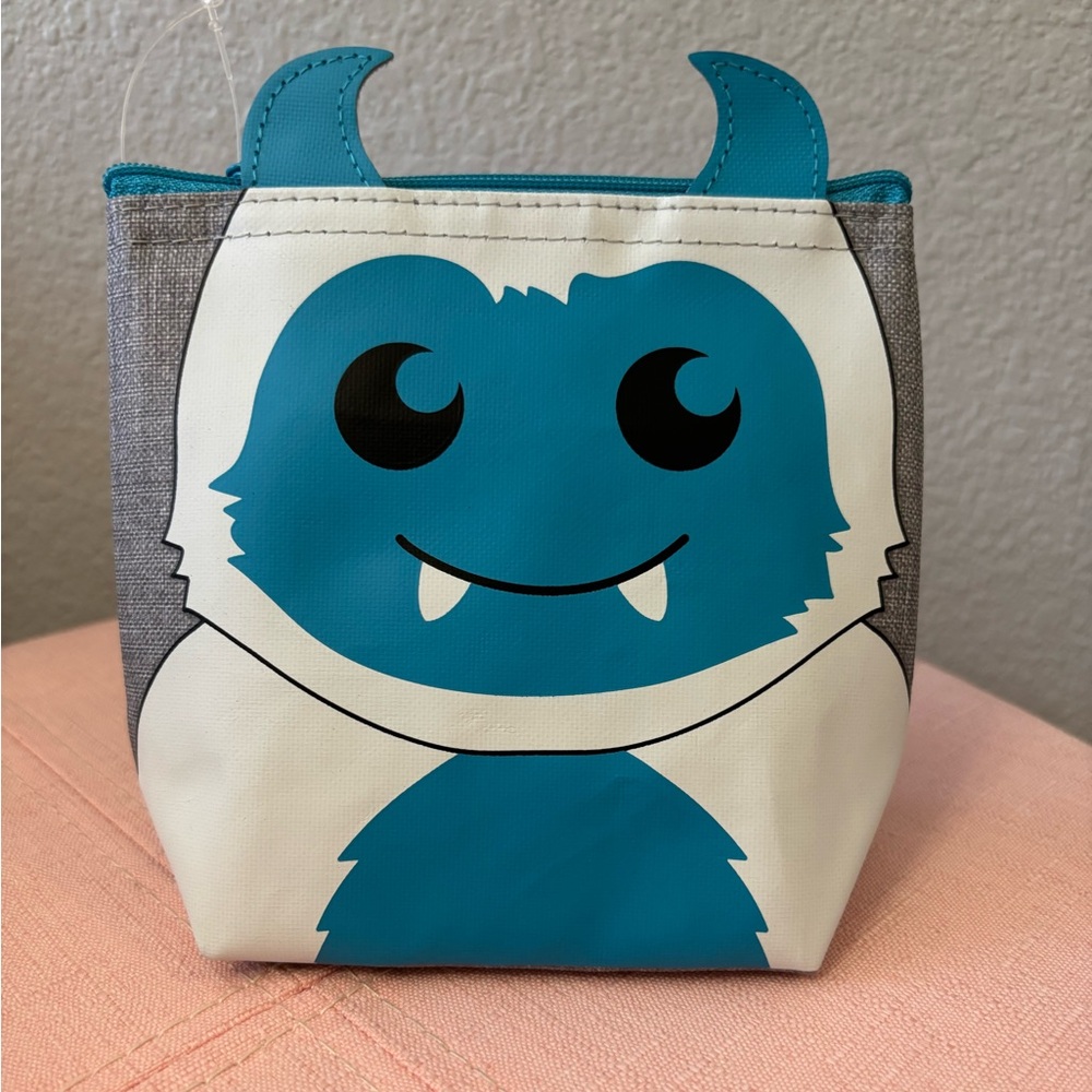 Cute Blue and White Monster snack bag